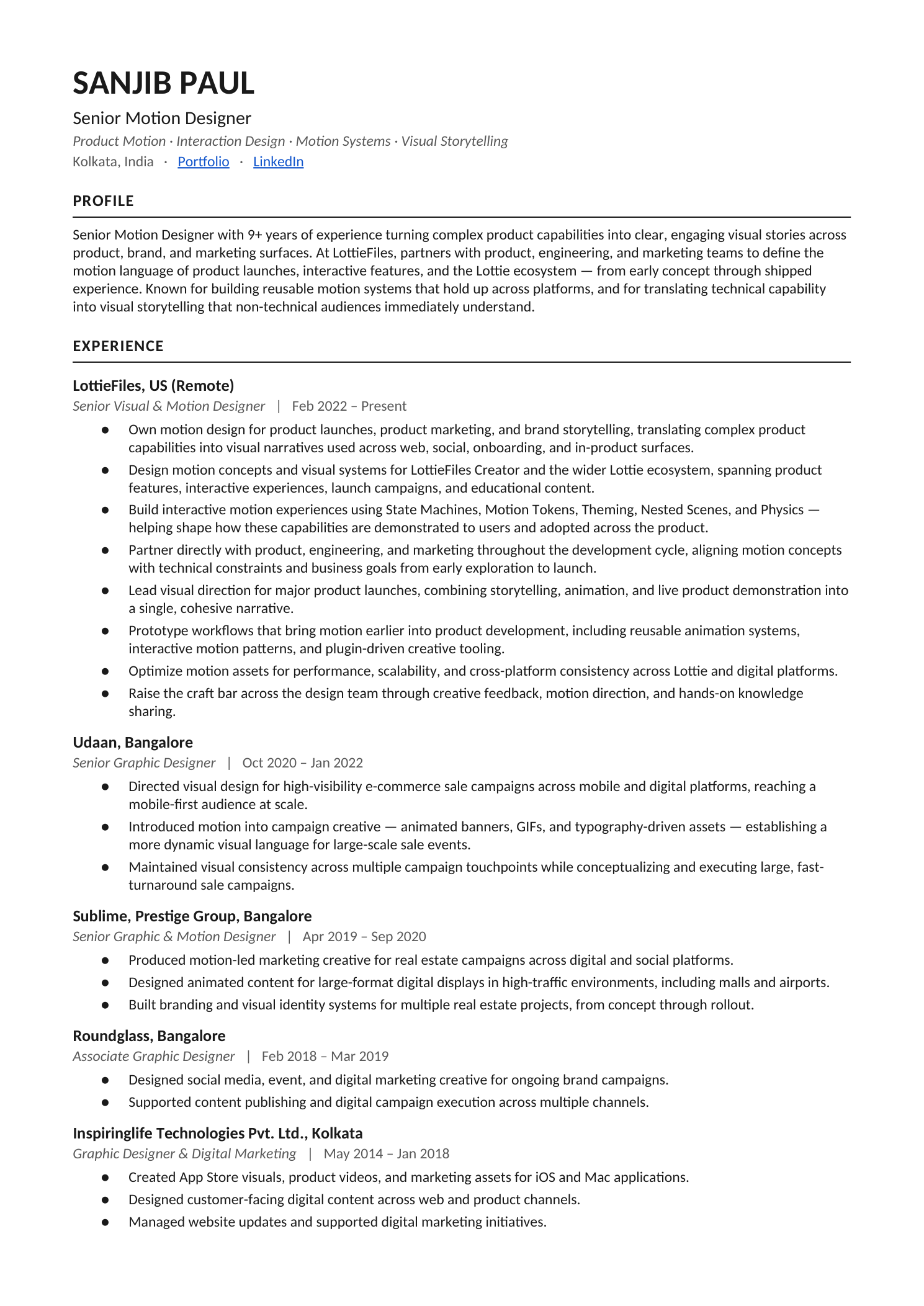 Resume, page 1 of 2